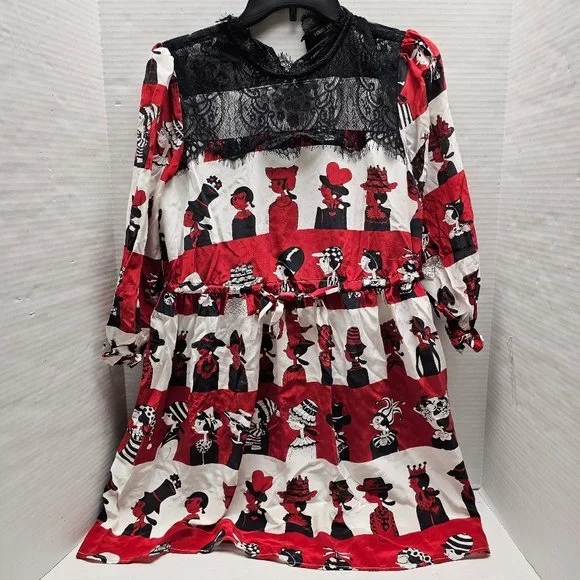 red black and cream dress MACCAPANI | ALBI DRESS
